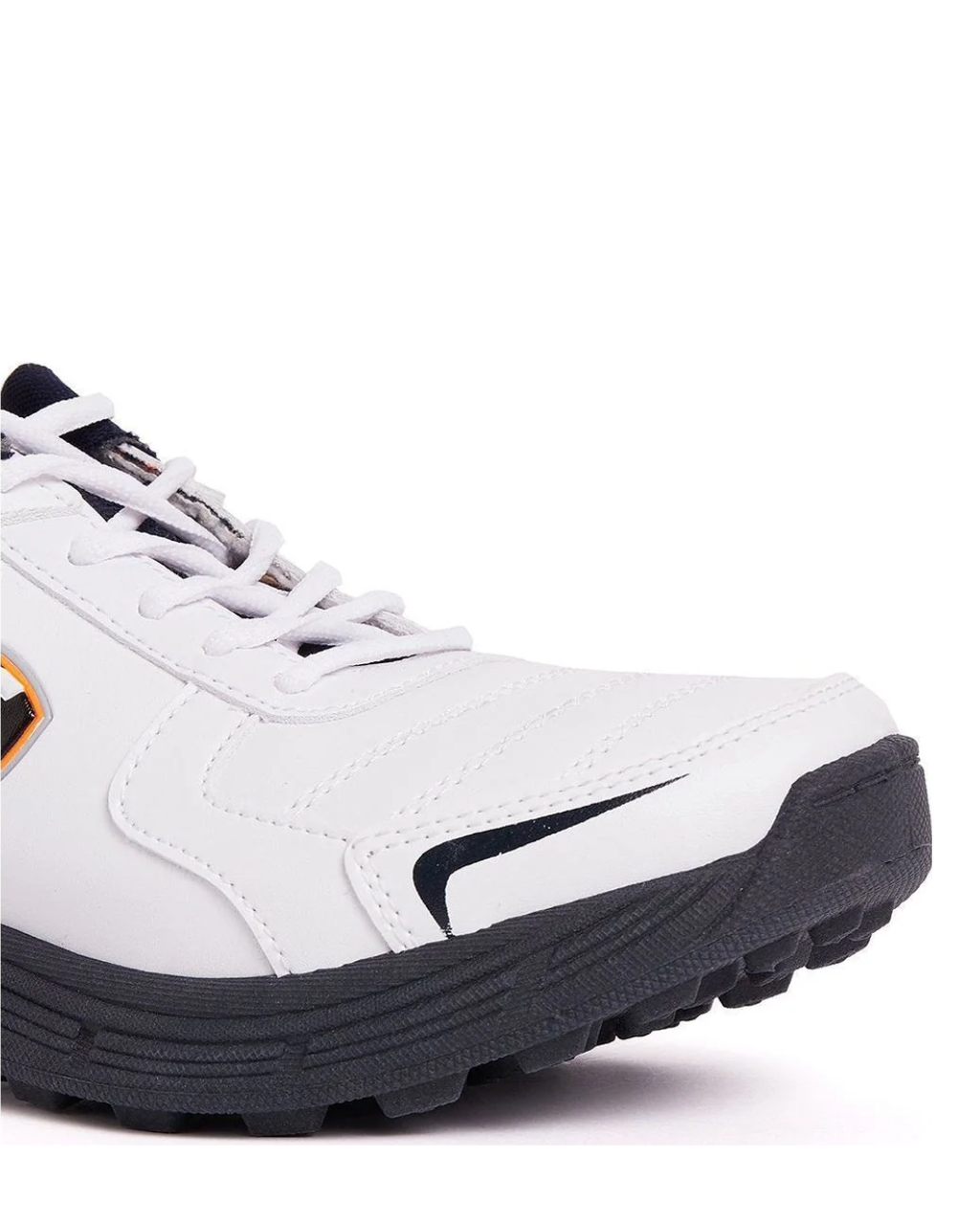SG Savage Stud Shoe: Dynamic Navy Blue & Vibrant Orange Cricket Footwear