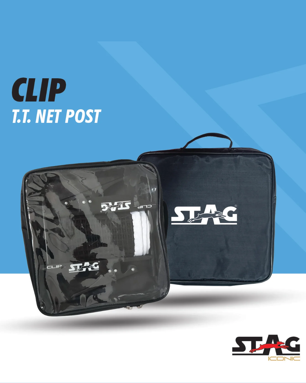 Stag Iconic Table Tennis Net & Post Set | Professional Grade