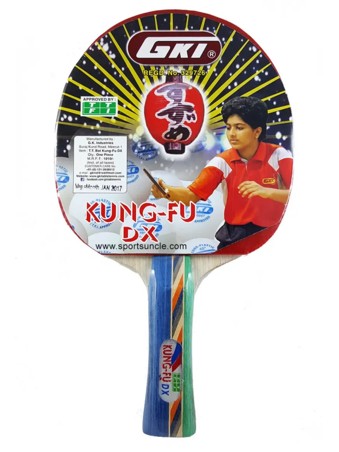 GKI Kung Fu DX Table Tennis Bat with Cover