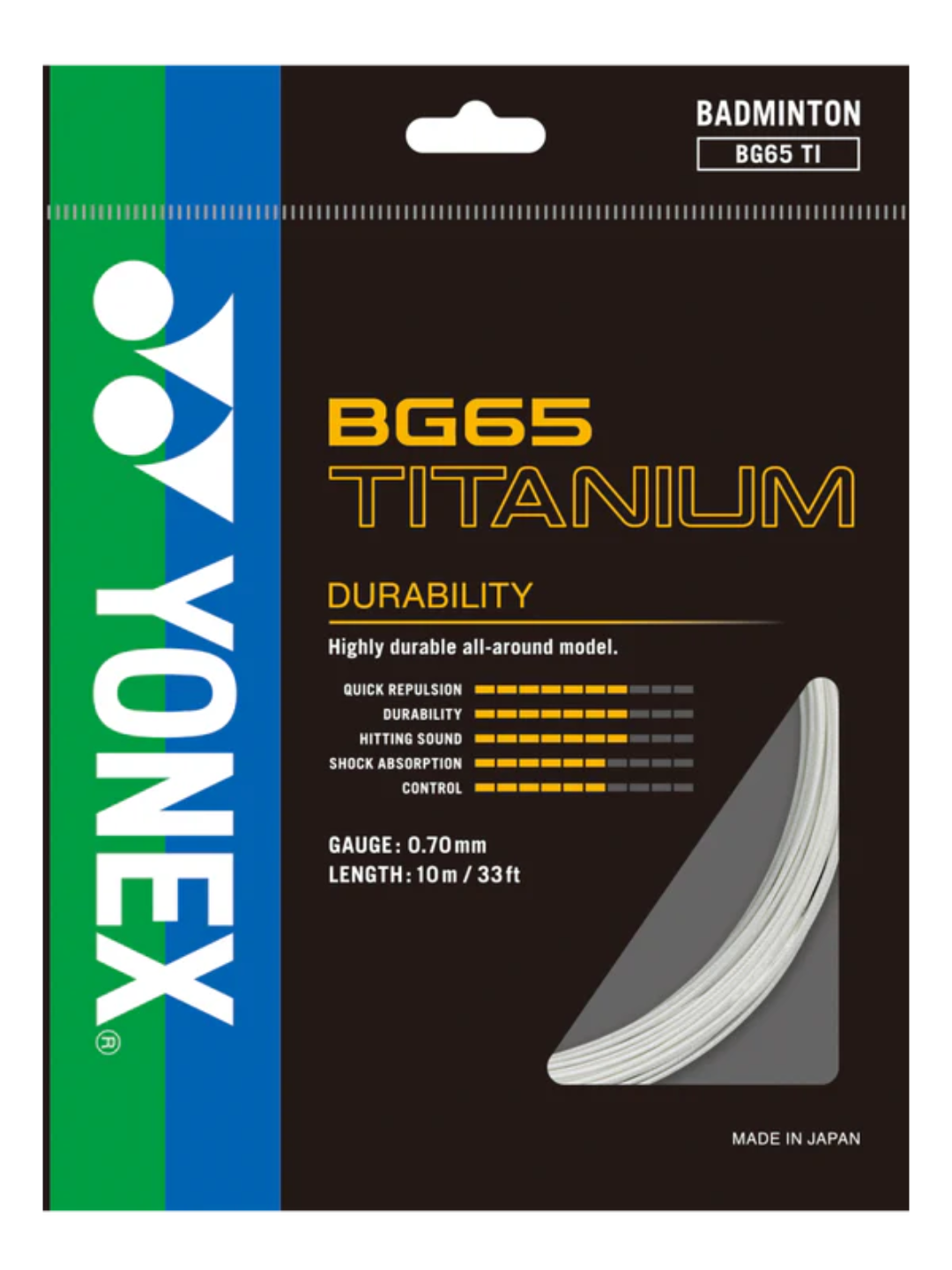 Yonex BG 65 Titanium 0.70MM Badminton String